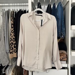 J Brand Satin Feel Blouse